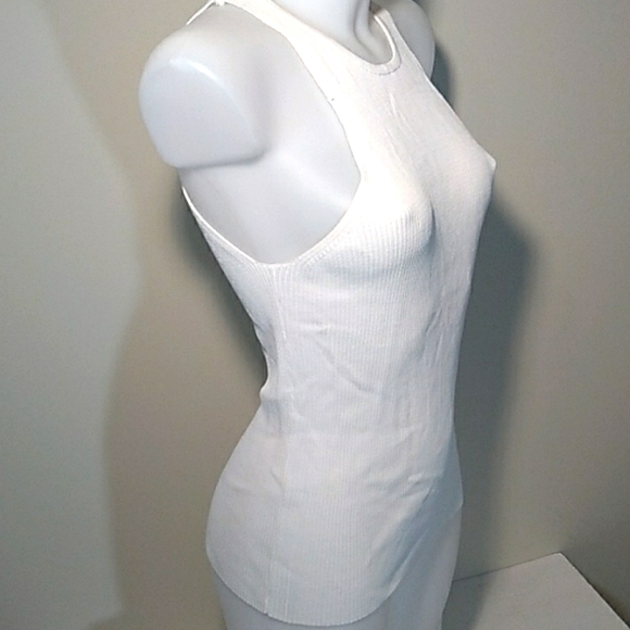 NWOT RIBBED KNIT CLAIRE TANK TOP BY BIRGITTE HERSKIND IN WHITE - Picture 3 of 8